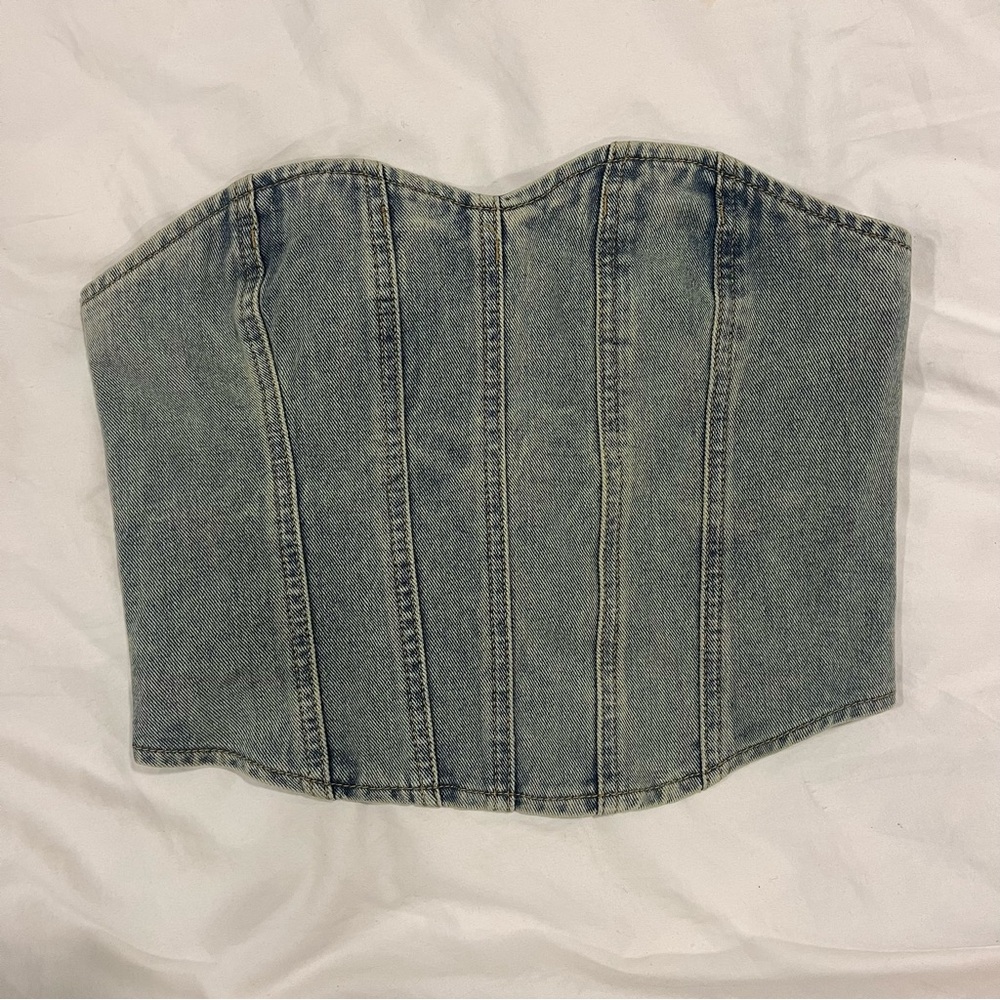 Denim Corset Top